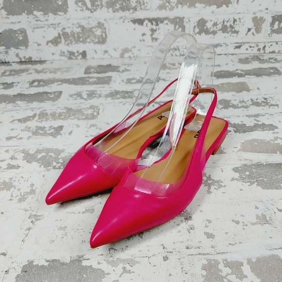 NEW ABOUND Charlatan Clear Strap D'orsay Flat In Pink - Picture 2 of 11